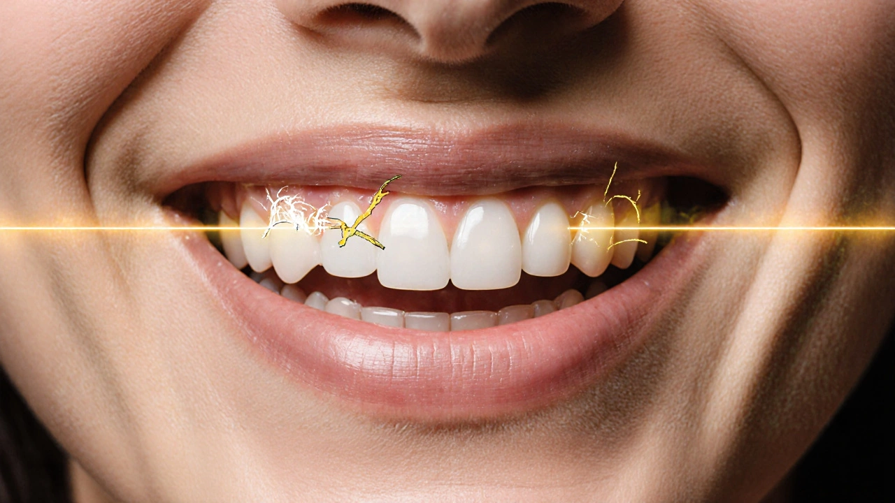 Smile with timeline showing longevity of dental crowns from low to premium quality.