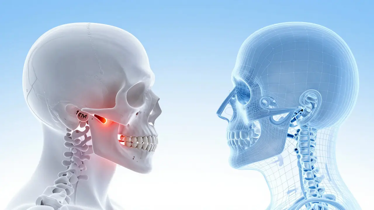 Ilustrace diagnostiky skusu a digitálního modelu zubů