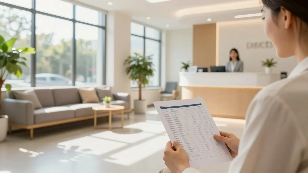 Jasná čekárna soukromé stomatologické kliniky