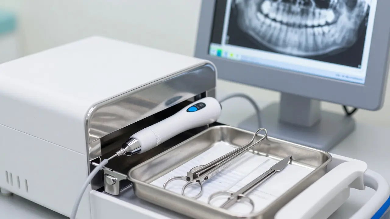 Sterilizační přístroje a nástroje v čisté zubní ordinaci