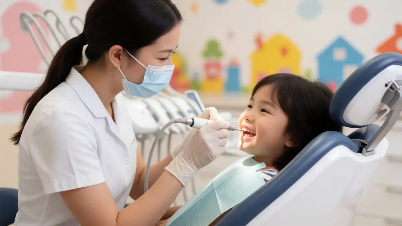 Dětská dentální hygiena s ultrazvukovým přístrojem