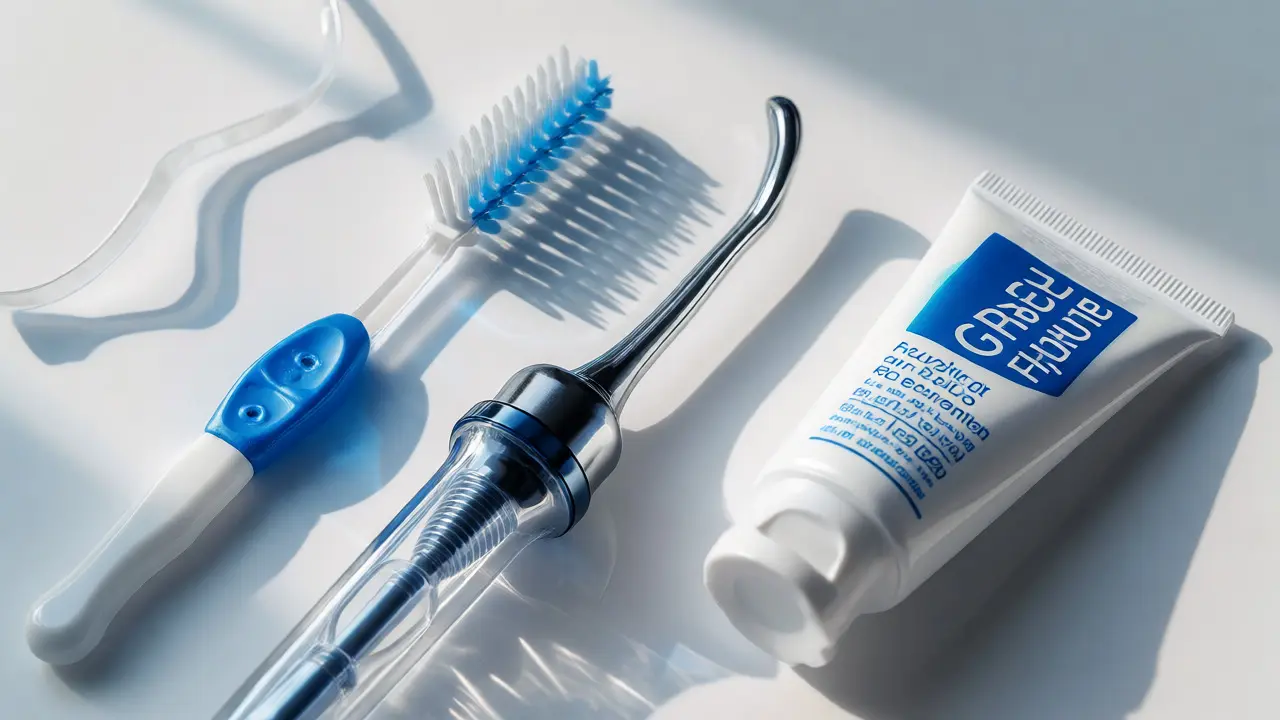 Hygienické pomůcky pro čištění zubů s rovnátky